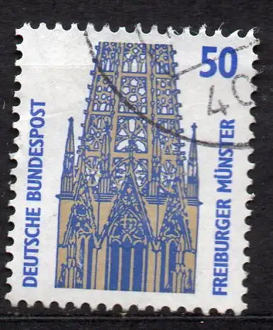 BRD, Mi-Nr. 1340 A gest., Sehenswürdigkeiten - Freiburger Münster
