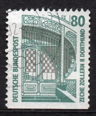 BRD, Mi-Nr. 1342 D gest., Sehenswürdigkeiten - Zeche Zollern II, Dortmund