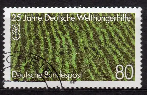 BRD, Mi-Nr. 1345 gest., 25 Jahre Deutsche Welthungerhilfe