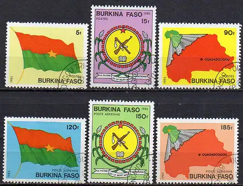 Burkina Faso, Mi-Nr. 982 - 987 gest., kompl.,