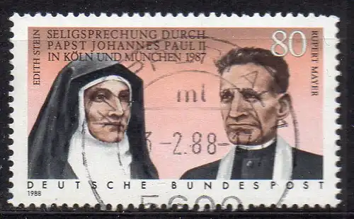 BRD, Mi-Nr. 1352 gest., Seligsprechung von Edith Stein + Pater Rupert Mayer
