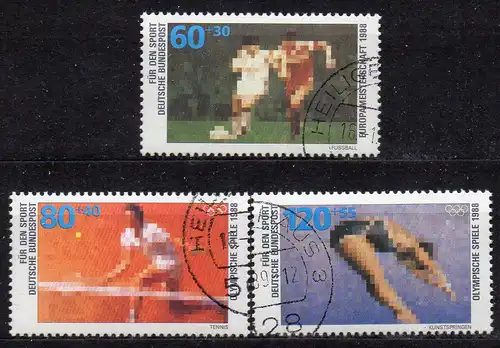 BRD, Mi-Nr. 1353 - 1355 gest., kompl., Sporthilfe 1988