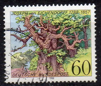 BRD, Mi-Nr. 1356 gest., Joseph von Eichendorff