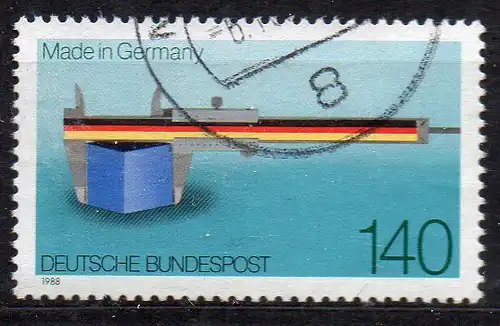 BRD, Mi-Nr. 1378 gest., 100 Jahre Herkunftsbezeichnung \"Made in Germany\"