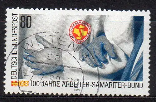 BRD, Mi-Nr. 1394 gest., 100 jahre Arbeiter-Samariter-Bund