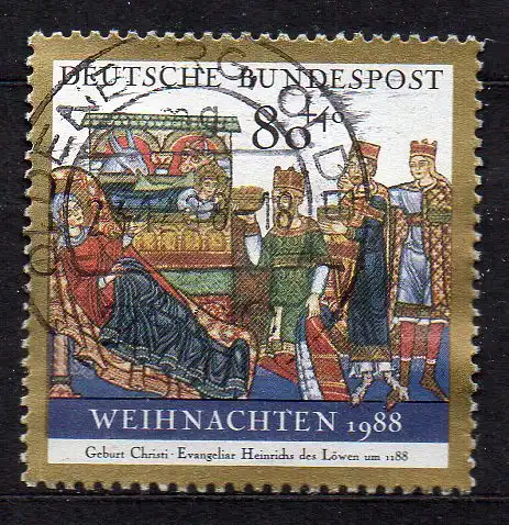 BRD, Mi-Nr. 1396 gest., Weihnachten 1988