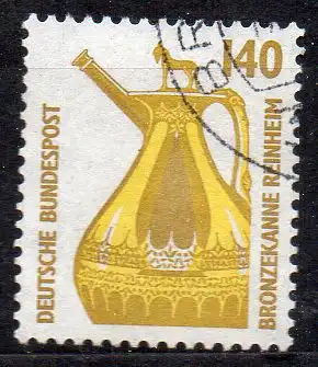 BRD, Mi-Nr. 1401 gest., Sehenswürdigkeiten - Bronzekanne, Reinheim