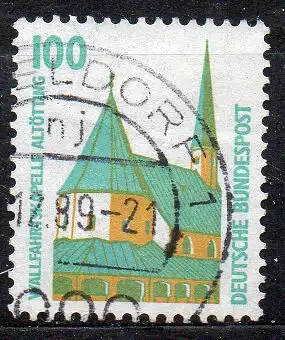 BRD, Mi-Nr. 1406 A gest., Sehenswürdigkeiten - Wallfahrtskapelle Altötting