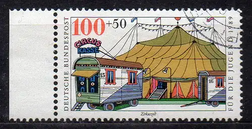 BRD, Mi-Nr. 1414 gest., Jugend 1989 - Zirkus