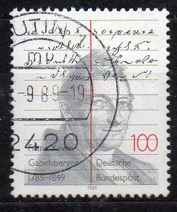 BRD, Mi-Nr. 1423 gest., Franz Xaver Gabelsberger
