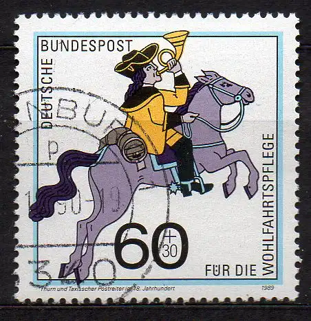 BRD, Mi-Nr. 1437  gest., Wohlfahrt 1989 - Postbeförderung