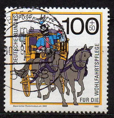 BRD, Mi-Nr. 1439 gest., Wohlfahrt 1989 - Postbeförderung