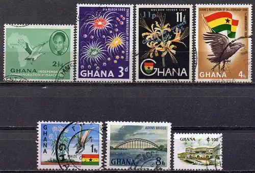 Ghana, Lot gestempelter Marken
