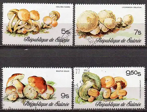Guinea, Mi-Nr. 759, 760, 761 + 762 gest., Pilze