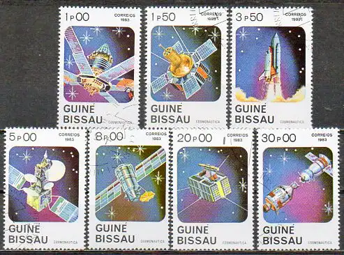 Guinea-Bissau, Mi-Nr. 666 - 672 gest., kompl., Raumfahrt