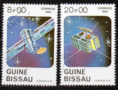 Guinea-Bissau, Mi-Nr. 670 + 671 gest., Raumfahrt