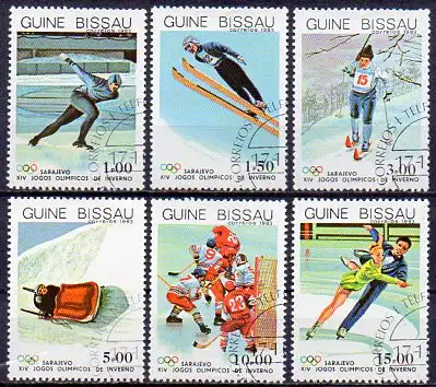 Guinea-Bissau, Mi-Nr. 709 u. a. gest., Olympische Winterspiele 1984, Sarajevo
