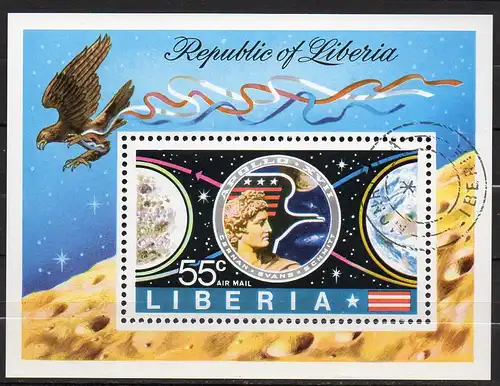 Liberia, Block Mi-Nr. 65 A gest., Apollo 17
