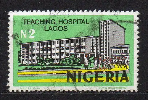 Nigeria, Mi-Nr. 289 II X gest., Krankenhaus Lagos