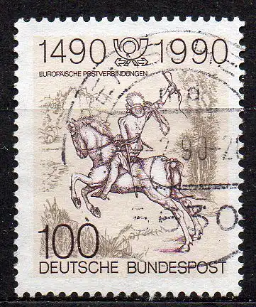 BRD, Mi-Nr. 1445 gest., 500 Jahre internationale Postverbindungen in Europa