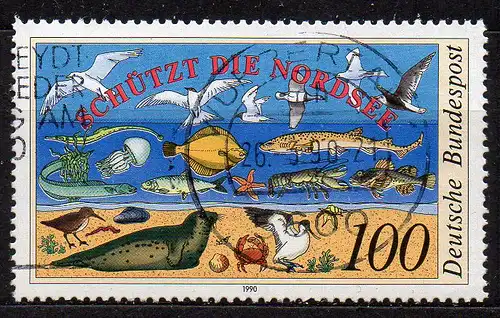 BRD, Mi-Nr. 1454 gest., Nordseeschutz-konferenz