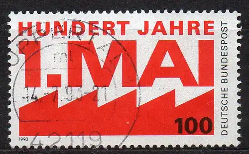 BRD, Mi-Nr. 1459 gest., 100 Jahre Tag der Arbeit