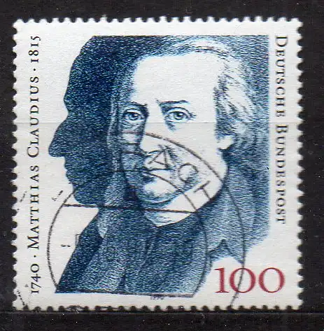 BRD, Mi-Nr. 1473 gest., Matthias Claudius