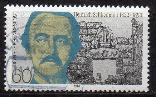 BRD, Mi-Nr. 1480 gest., Heinrich Schliemann
