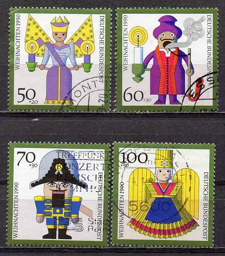 BRD, Mi-Nr. 1484 - 1487 gest., kompl., Weihnachten 1990