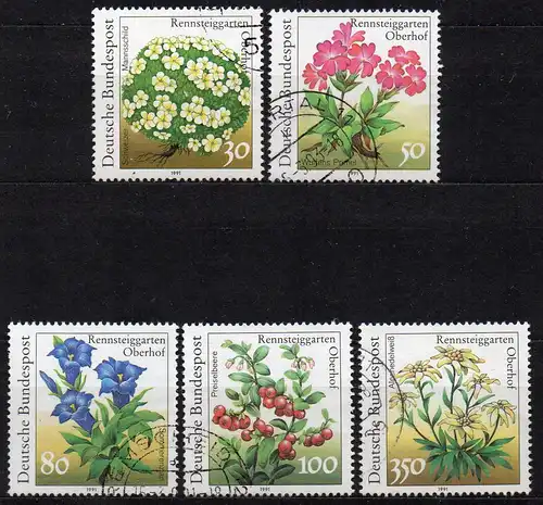 BRD, Mi-Nr. 1505 - 1509 gest., kompl., Natur und Umweltschutz