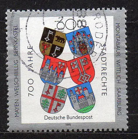 BRD, Mi-Nr. 1528 gest., div. Stadtwappen