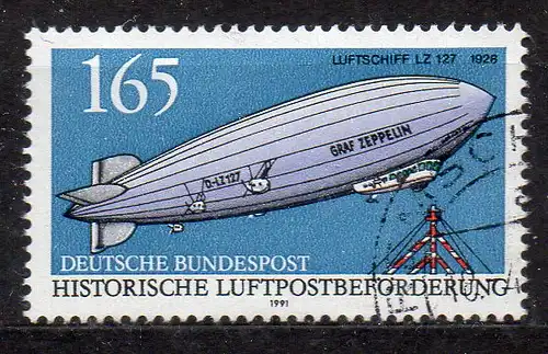 BRD, Mi-Nr. 1522 gest., Historische Luftpostbeförderung - Luftschiff LZ 127