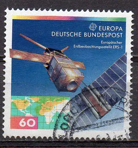 BRD, Mi-Nr. 1526 gest., Europa CEPT 1991 - Europäische Weltraumfahrt