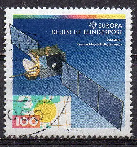 BRD, Mi-Nr. 1527 gest., Europa CEPT 1991 - Europäische Weltraumfahrt