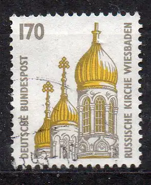 BRD, Mi-Nr. 1535 gest., DS Sehenswürdigkeiten - Russische Kirche Wiesbaden