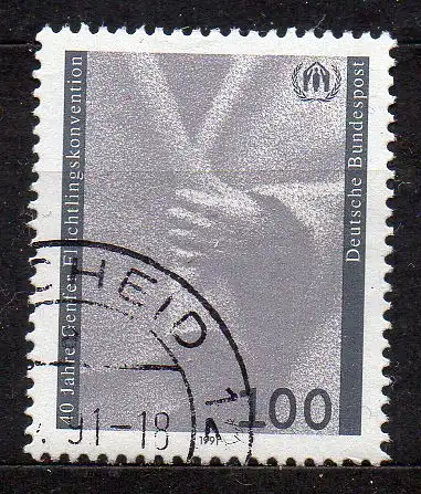 BRD, Mi-Nr. 1544 gest., 40 Jahre Genfer Flüchtlingskonvention