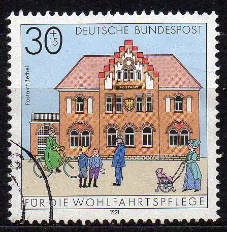 BRD, Mi-Nr. 1563 gest., Wohlfahrt - historische Posthäuser in Deutschland