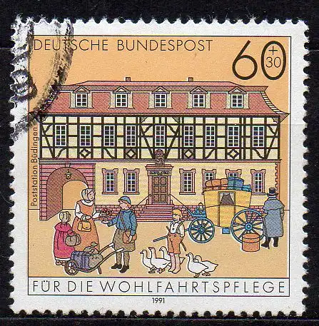BRD, Mi-Nr. 1564 gest., Wohlfahrt - historische Posthäuser in Deutschland