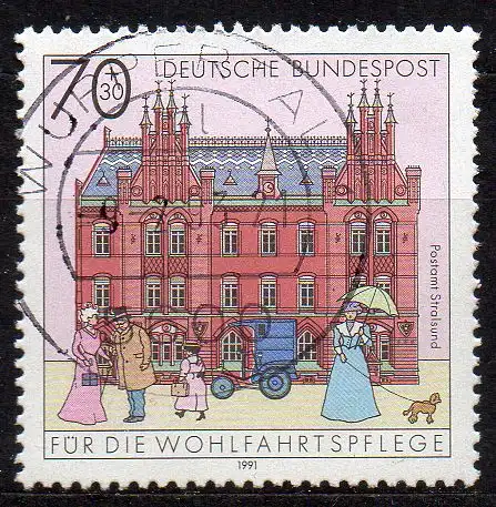 BRD, Mi-Nr. 1565 gest., Wohlfahrt - historische Posthäuser in Deutschland