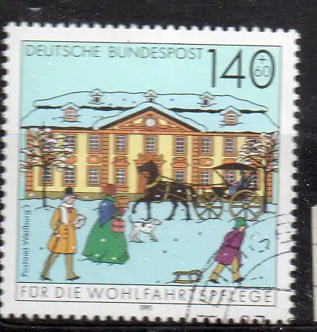 BRD, Mi-Nr. 1568 gest., Wohlfahrt - historische Posthäuser in Deutschland