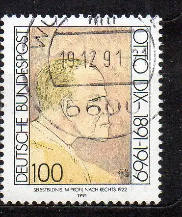BRD, Mi-Nr. 1573 gest., Otto Dix