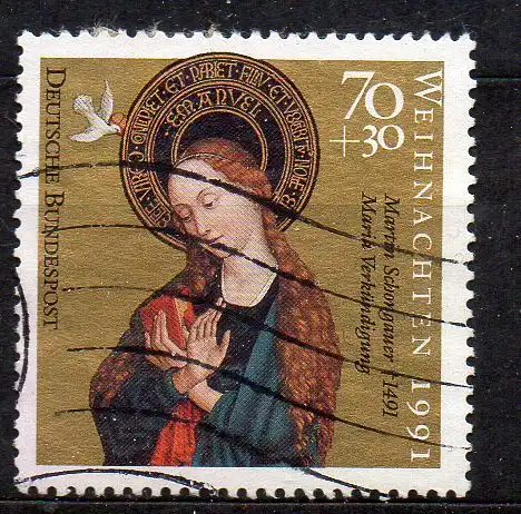 BRD, Mi-Nr. 1579 gest., Weihnachten 1991