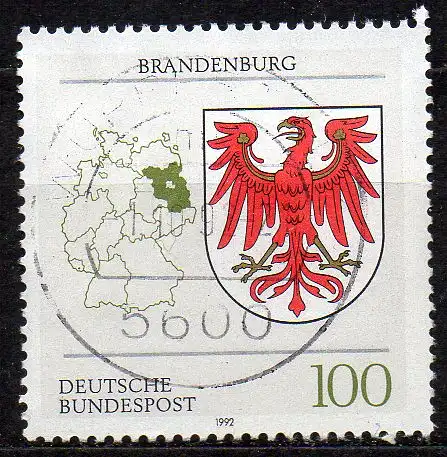 BRD, Mi-Nr. 1589 gest., Wappen der Länder - Brandenburg