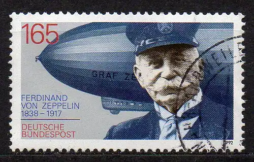 BRD, Mi-Nr. 1597 gest., Ferdinand Graf von Zeppelin