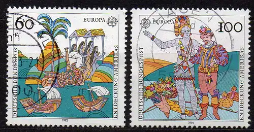 BRD, Mi-Nr. 1608 - 1609 gest., kompl., Europa CEPT 1992