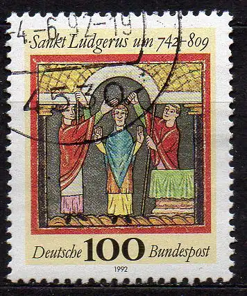 BRD, Mi-Nr. 1610 gest., 1250. Geburtstag des hl. Ludgerus
