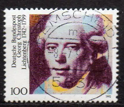 BRD, Mi-Nr. 1616 gest., Georg Christoph Lichtenberg