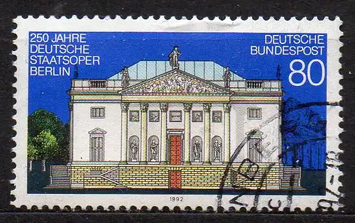 BRD, Mi-Nr. 1625 gest., 250 Jahre Deutsche Staatsoper Berlin