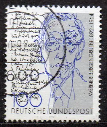 BRD, Mi-Nr. 1629 gest., Werner Bergengruen