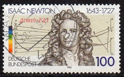 BRD, Mi-Nr. 1646 gest., Isaac Newton